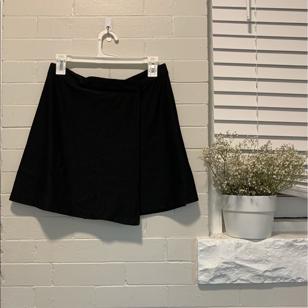 Black wrap circle skirt
